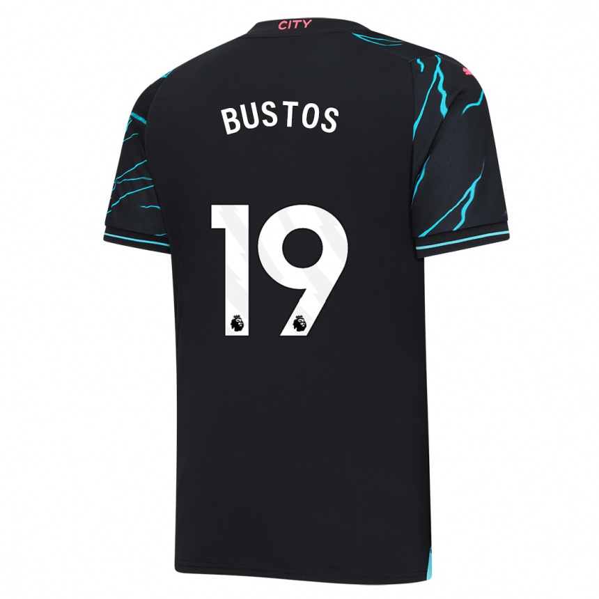 Hombre Fútbol Camiseta Nahuel Bustos #19 Azul Oscuro Equipación Tercera 2023/24