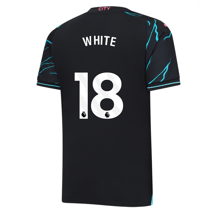 Hombre Fútbol Camiseta Ellen White #18 Azul Oscuro Equipación Tercera 2023/24