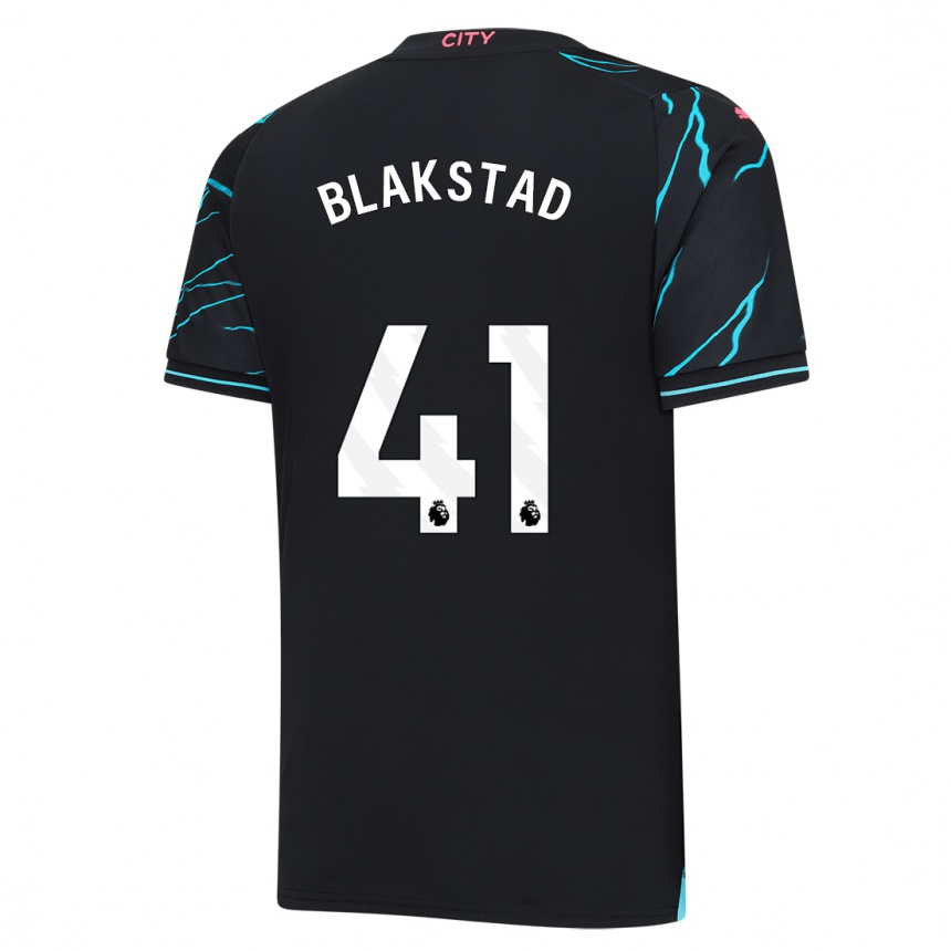 Hombre Fútbol Camiseta Julie Blakstad #41 Azul Oscuro Equipación Tercera 2023/24