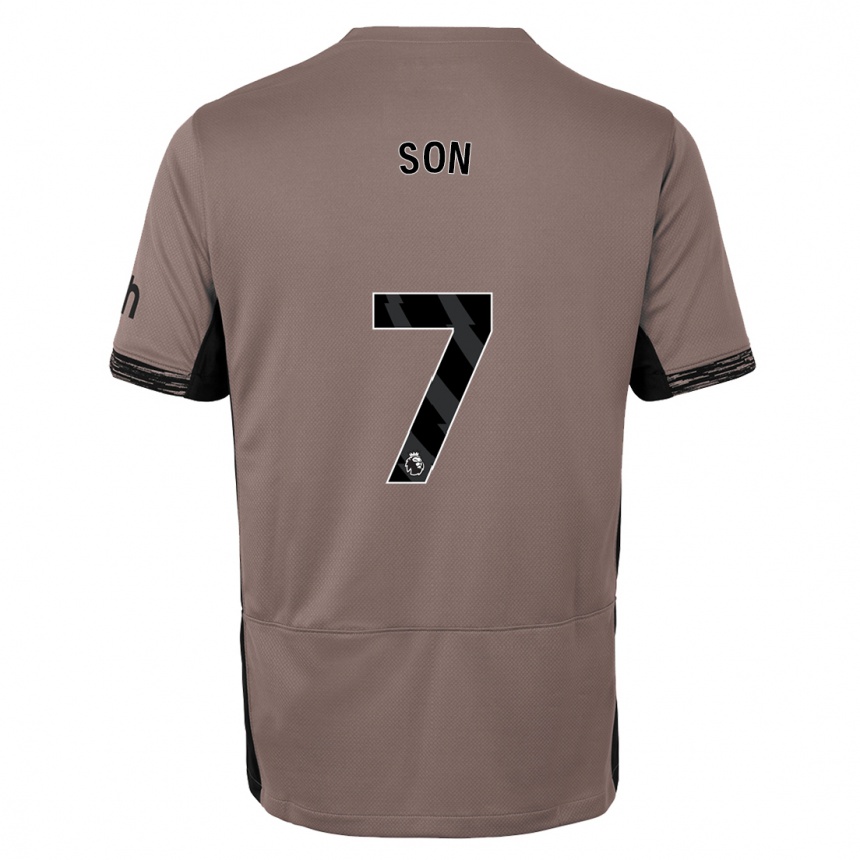 Hombre Fútbol Camiseta Heung-Min Son #7 Beige Obscuro Equipación Tercera 2023/24