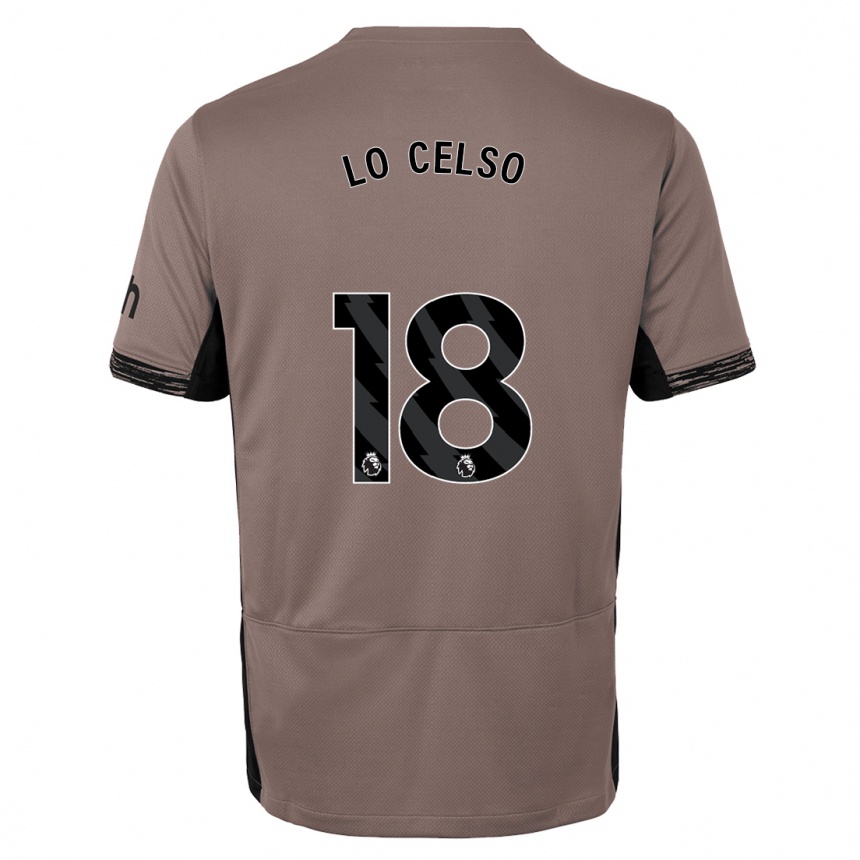 Hombre Fútbol Camiseta Giovani Lo Celso #18 Beige Obscuro Equipación Tercera 2023/24