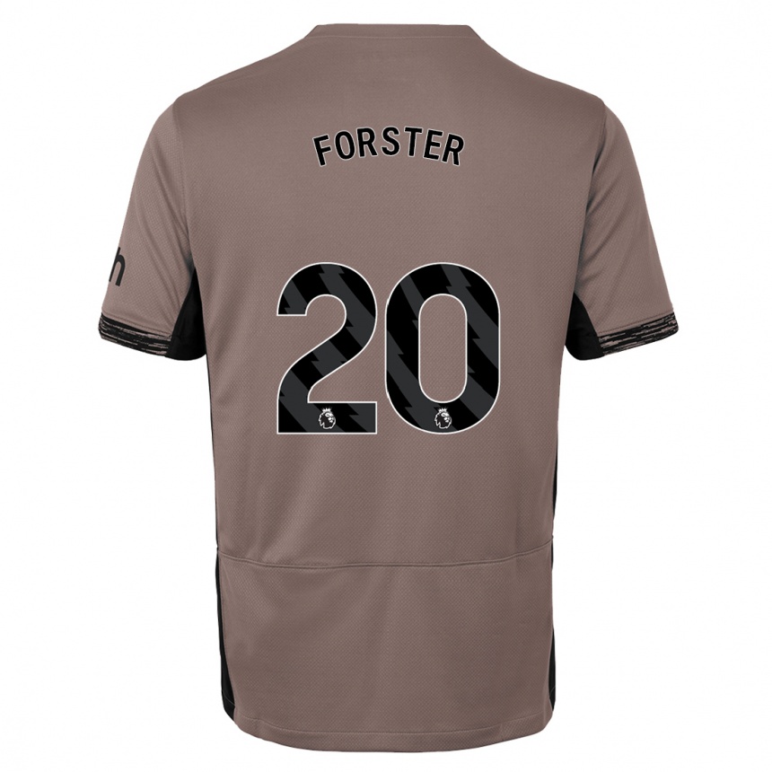 Hombre Fútbol Camiseta Fraser Forster #20 Beige Obscuro Equipación Tercera 2023/24