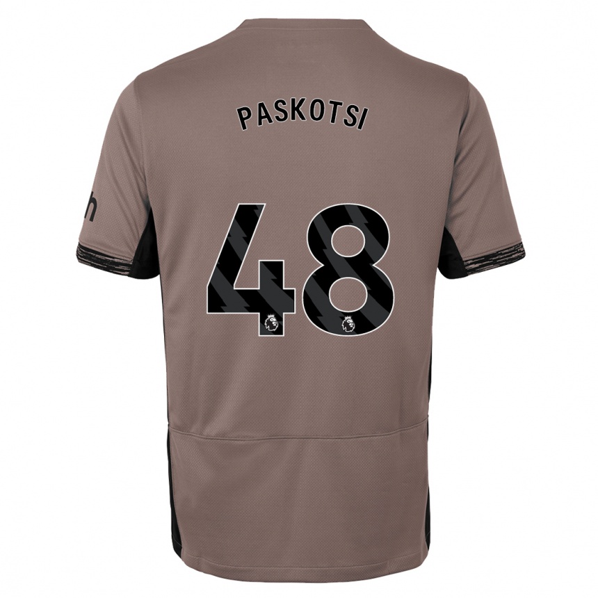 Hombre Fútbol Camiseta Maksim Paskotsi #48 Beige Obscuro Equipación Tercera 2023/24