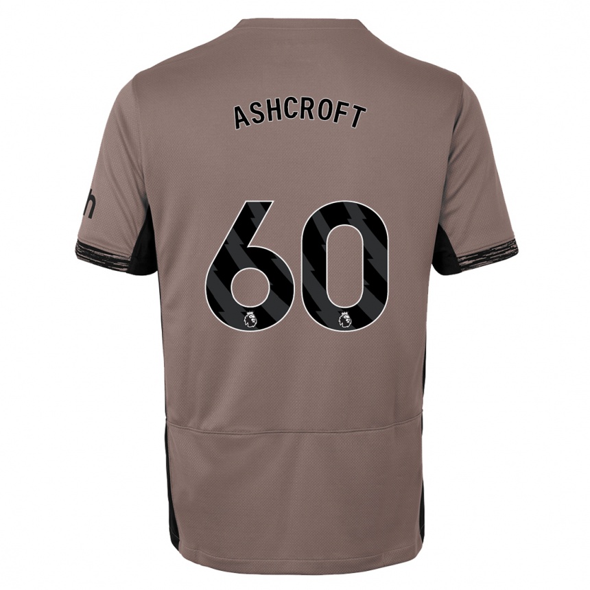 Hombre Fútbol Camiseta Tyrell Ashcroft #60 Beige Obscuro Equipación Tercera 2023/24