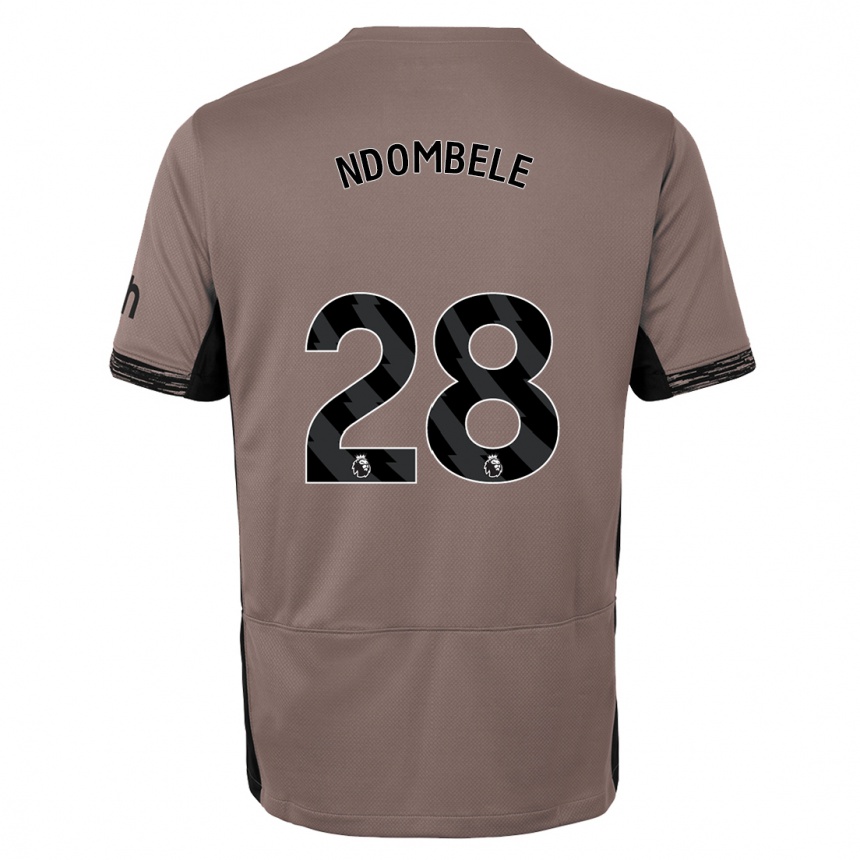 Hombre Fútbol Camiseta Tanguy Ndombele #28 Beige Obscuro Equipación Tercera 2023/24