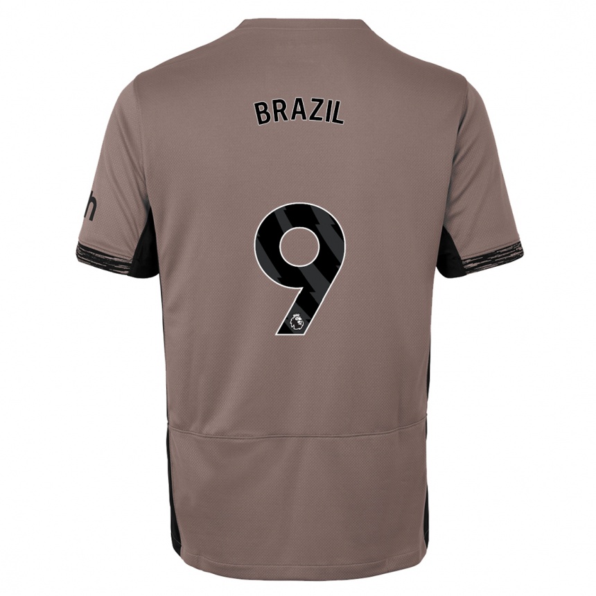 Hombre Fútbol Camiseta Ellie Brazil #9 Beige Obscuro Equipación Tercera 2023/24