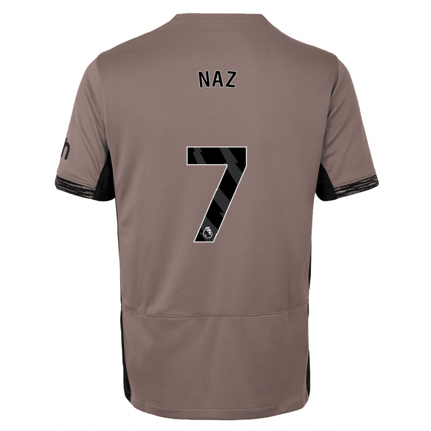 Hombre Fútbol Camiseta Jessica Naz #7 Beige Obscuro Equipación Tercera 2023/24