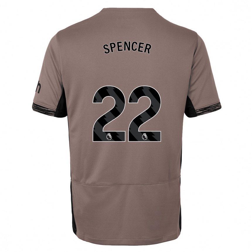 Hombre Fútbol Camiseta Rebecca Spencer #22 Beige Obscuro Equipación Tercera 2023/24