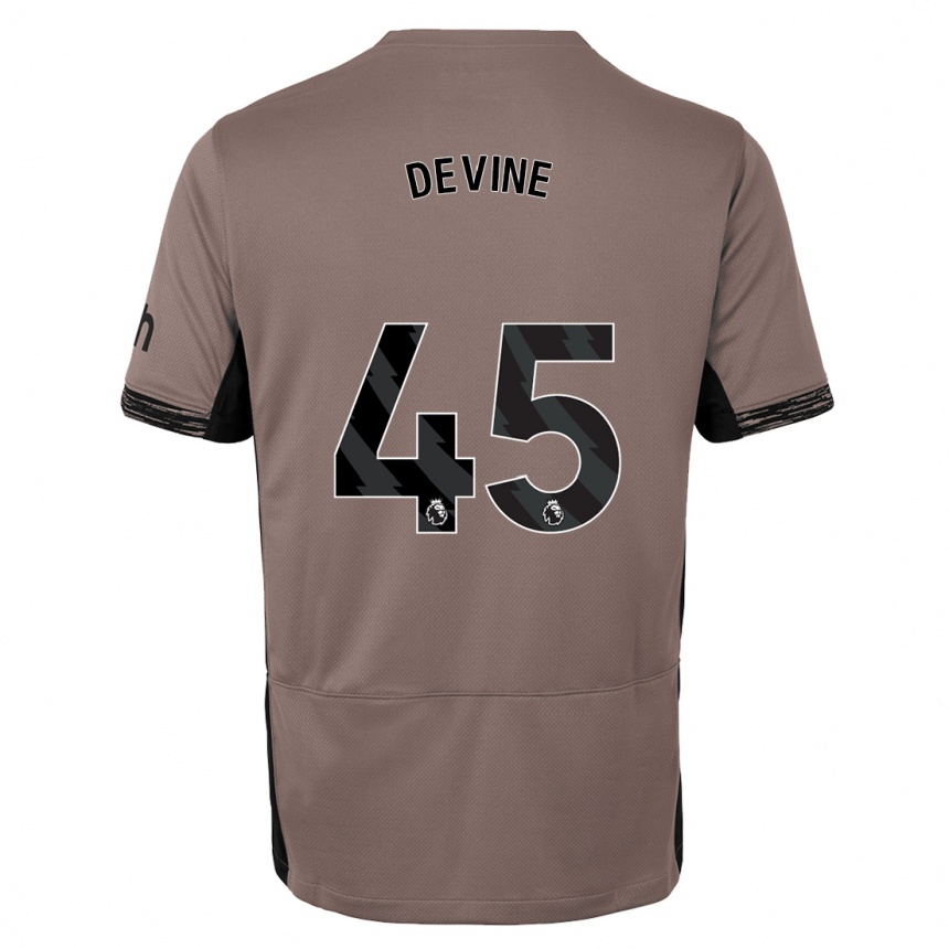 Hombre Fútbol Camiseta Alfie Devine #45 Beige Obscuro Equipación Tercera 2023/24