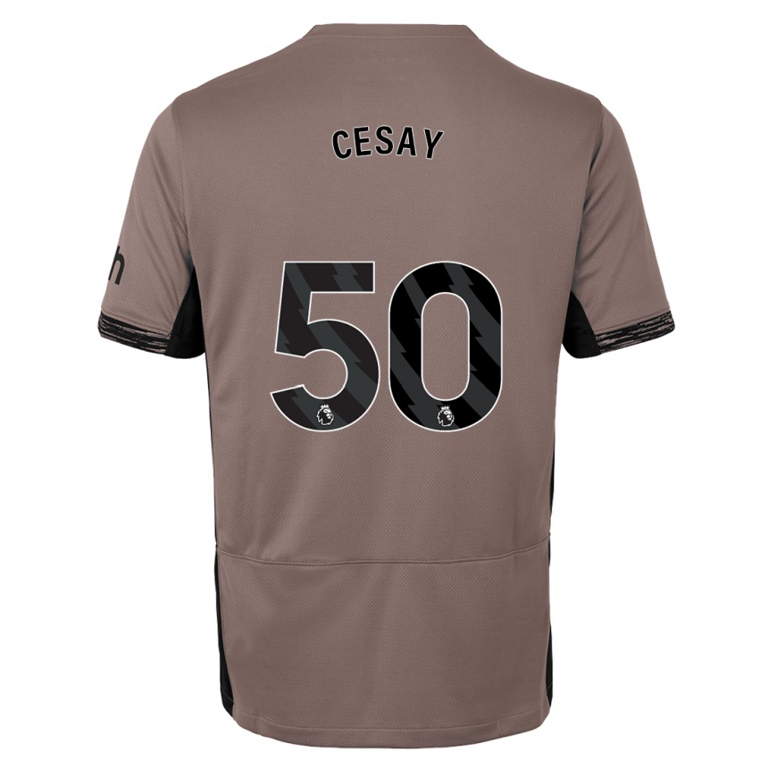 Hombre Fútbol Camiseta Kallum Cesay #50 Beige Obscuro Equipación Tercera 2023/24