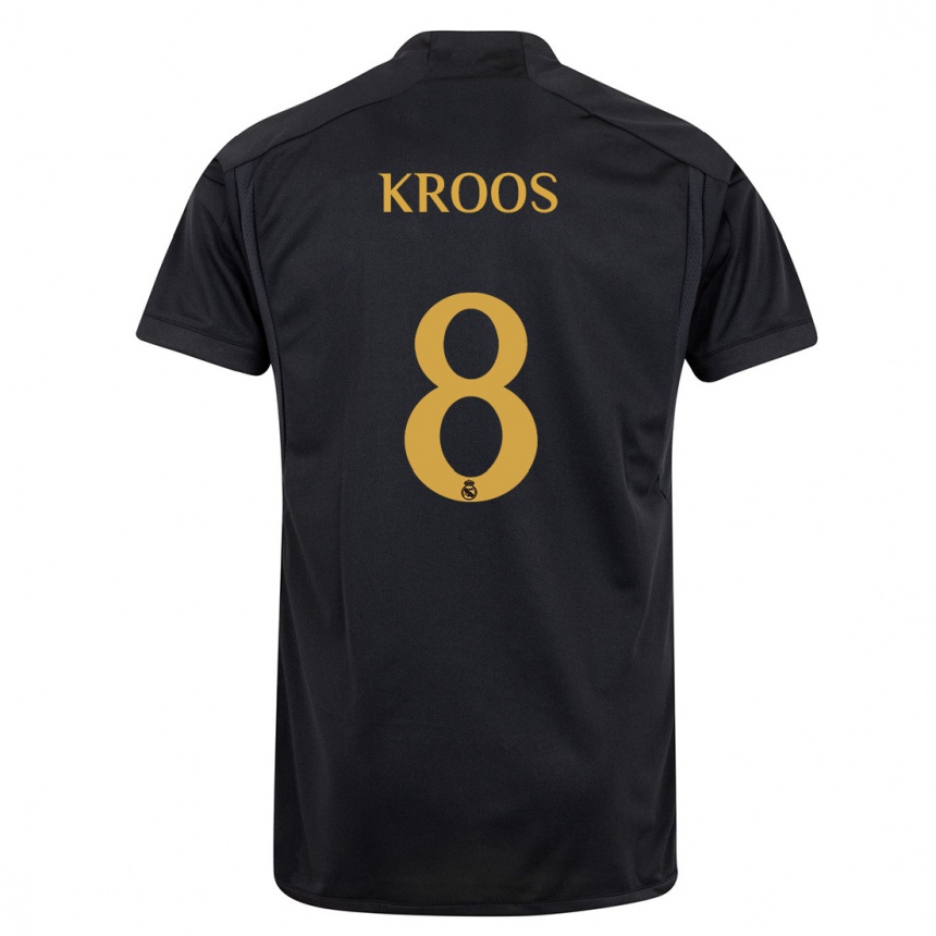 Hombre Fútbol Camiseta Toni Kroos #8 Negro Equipación Tercera 2023/24