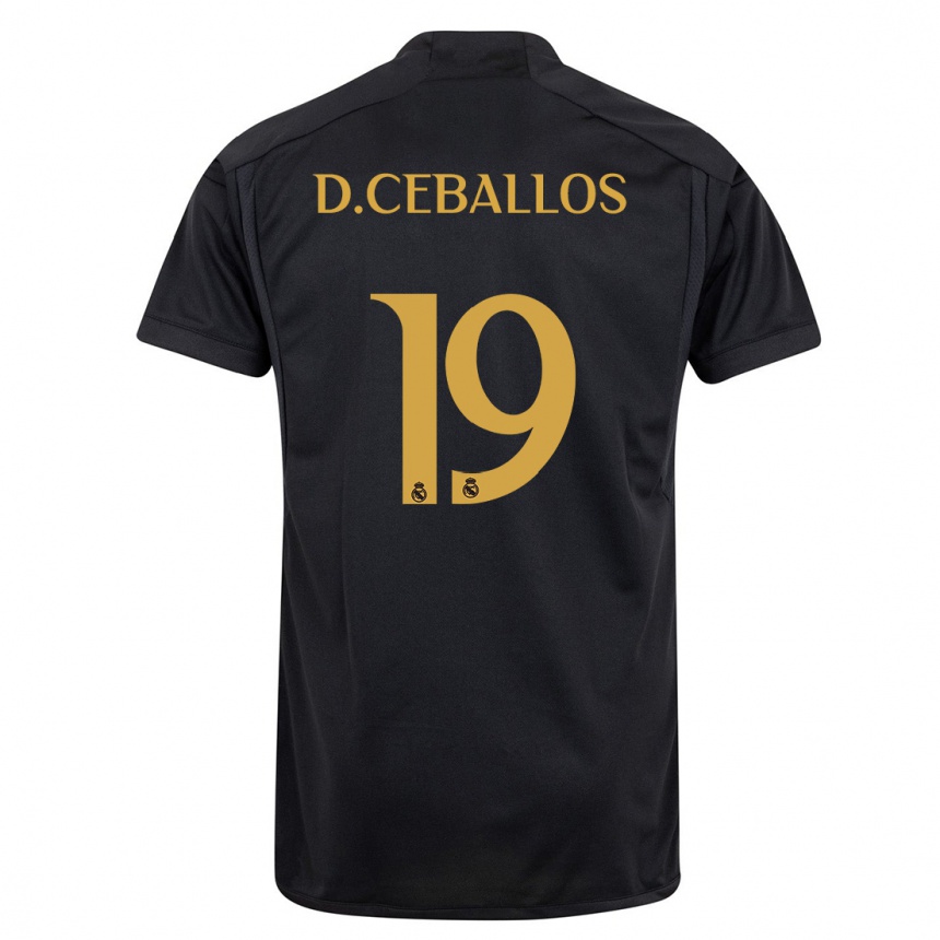 Hombre Fútbol Camiseta Dani Ceballos #19 Negro Equipación Tercera 2023/24