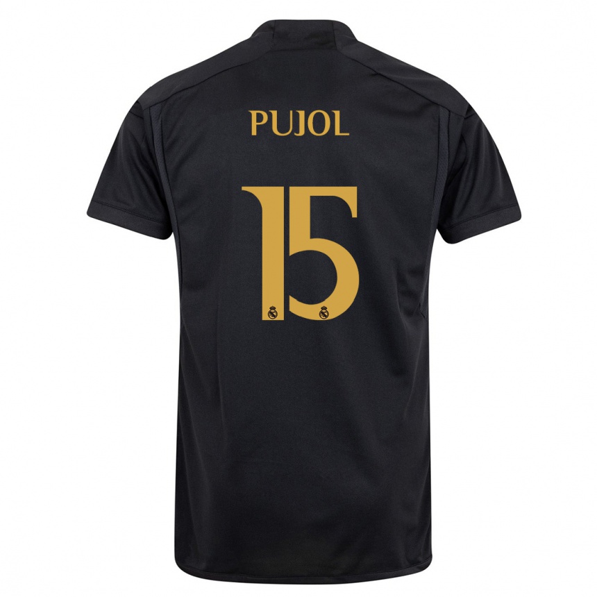 Hombre Fútbol Camiseta Edgar Pujol #15 Negro Equipación Tercera 2023/24