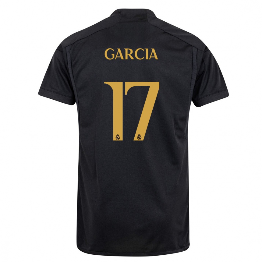 Hombre Fútbol Camiseta Gonzalo Garcia #17 Negro Equipación Tercera 2023/24