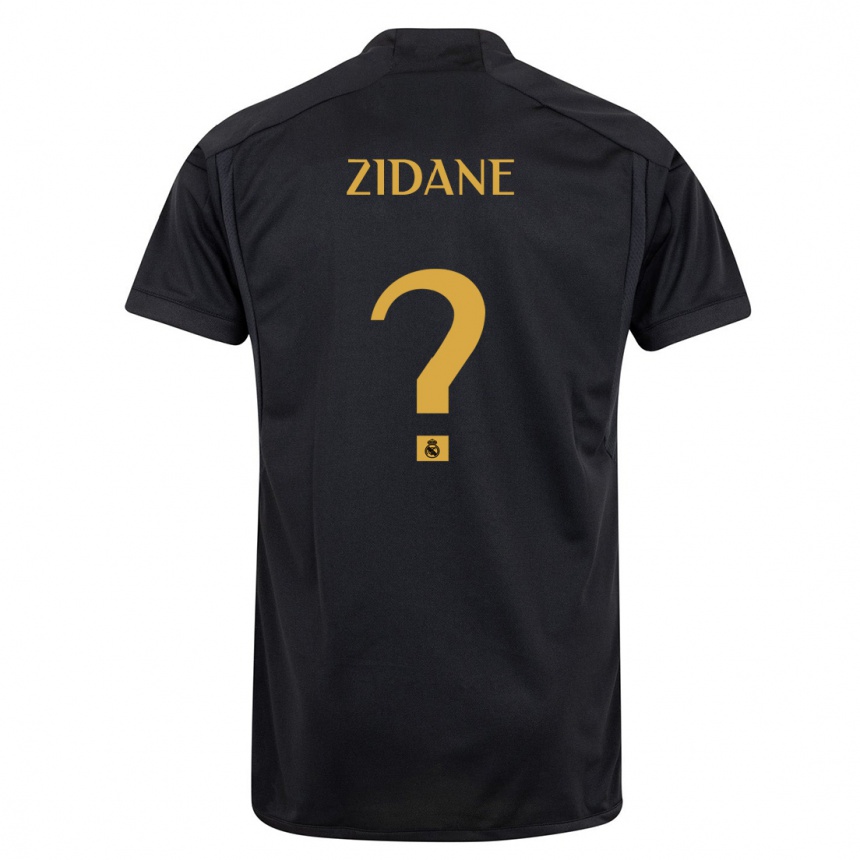 Hombre Fútbol Camiseta Elyaz Zidane #0 Negro Equipación Tercera 2023/24