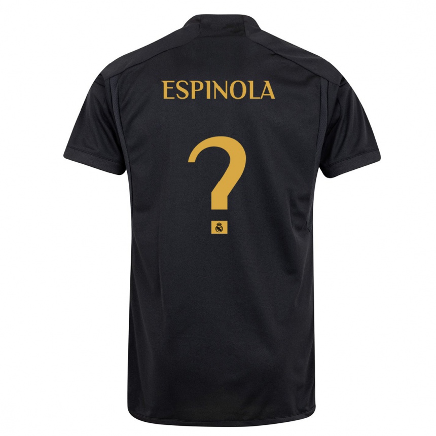 Hombre Fútbol Camiseta Axel Espinola #0 Negro Equipación Tercera 2023/24