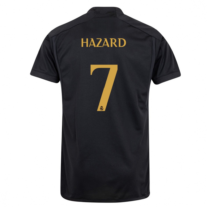 Hombre Fútbol Camiseta Eden Hazard #7 Negro Equipación Tercera 2023/24