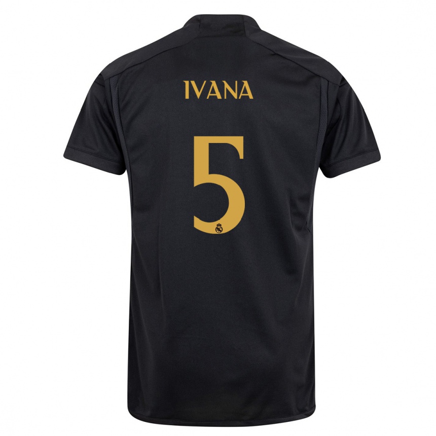 Hombre Fútbol Camiseta Ivana Andres #5 Negro Equipación Tercera 2023/24