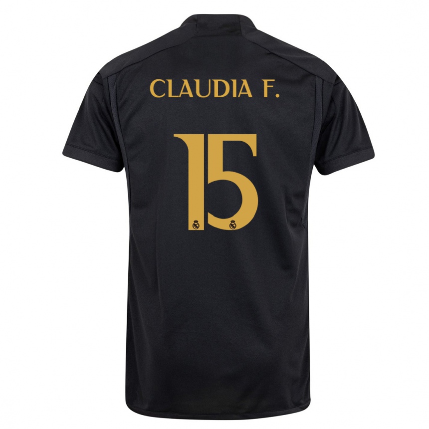 Hombre Fútbol Camiseta Claudia Florentino #15 Negro Equipación Tercera 2023/24