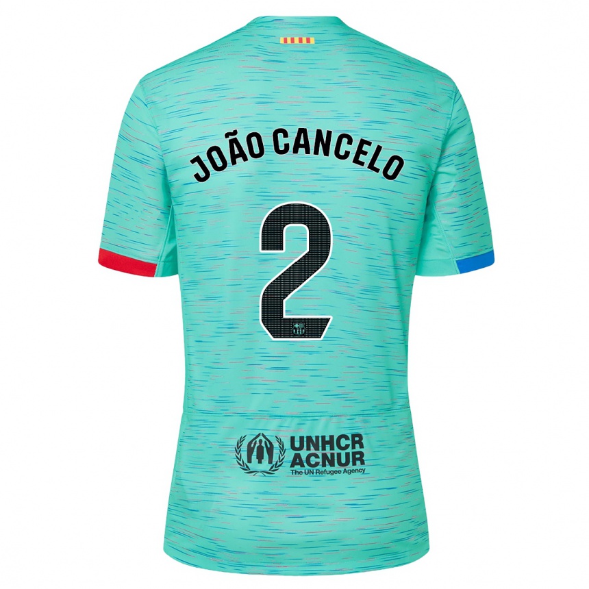 Hombre Fútbol Camiseta Joao Cancelo #2 Aguamarina Clara Equipación Tercera 2023/24