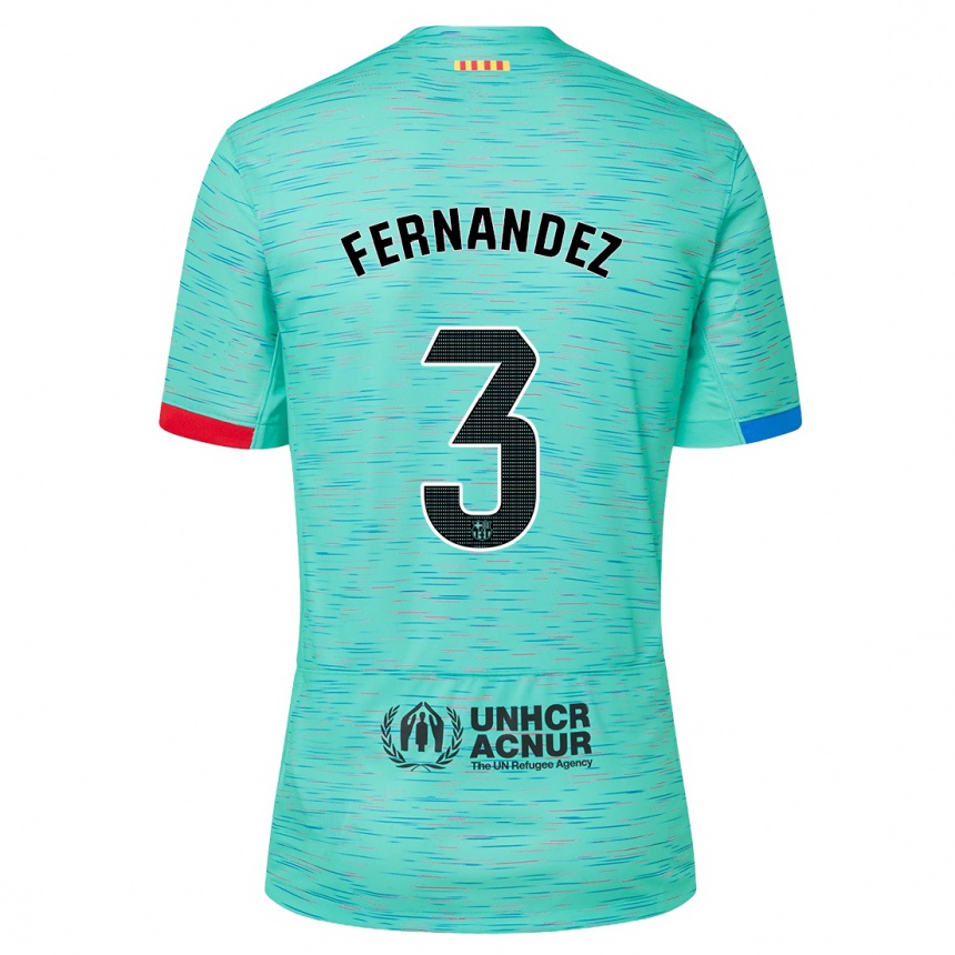 Hombre Fútbol Camiseta Jana Fernandez #3 Aguamarina Clara Equipación Tercera 2023/24