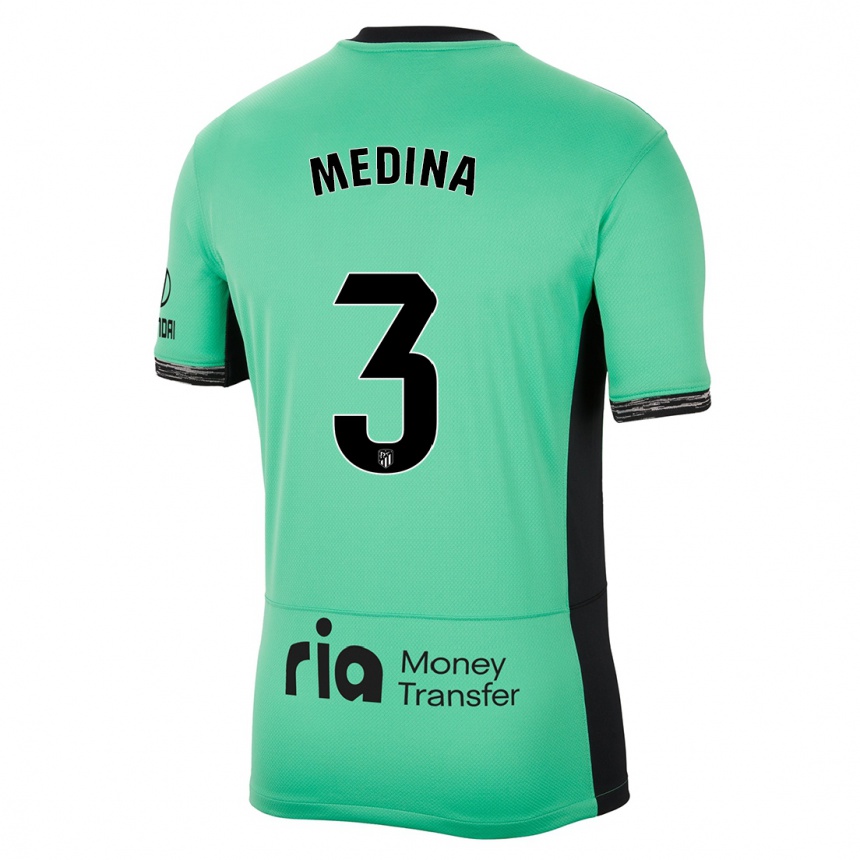 Hombre Fútbol Camiseta Andrea Medina #3 Primavera Verde Equipación Tercera 2023/24