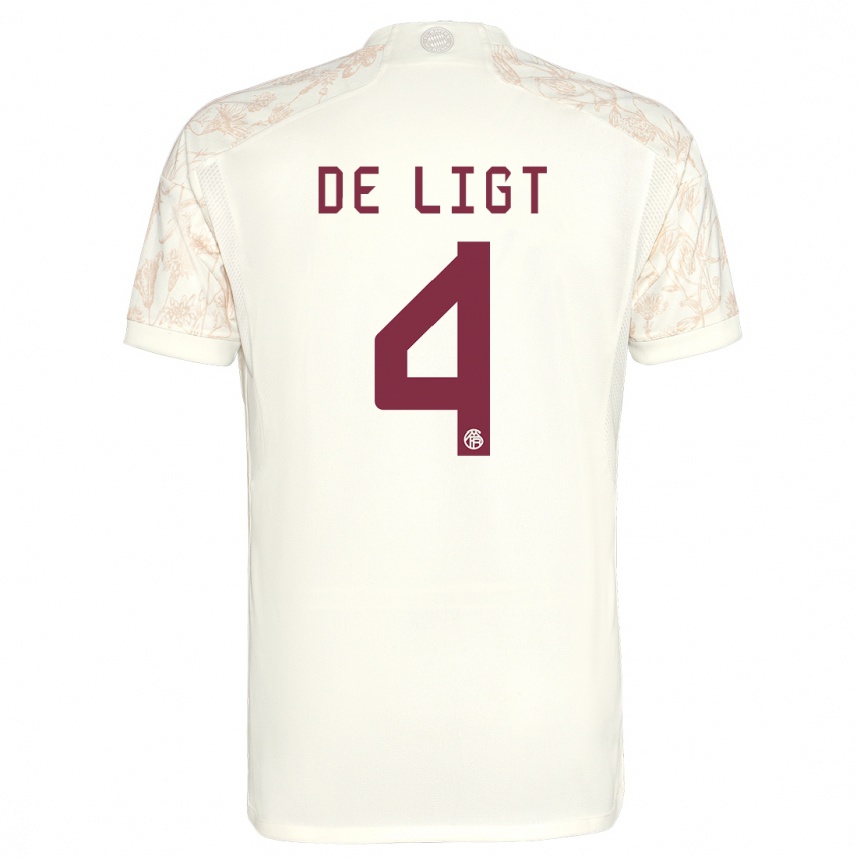 Hombre Fútbol Camiseta Matthijs De Ligt #4 Blanquecino Equipación Tercera 2023/24