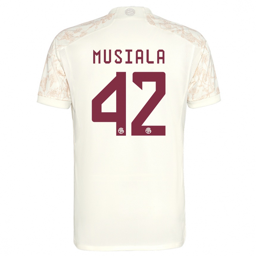 Hombre Fútbol Camiseta Jamal Musiala #42 Blanquecino Equipación Tercera 2023/24