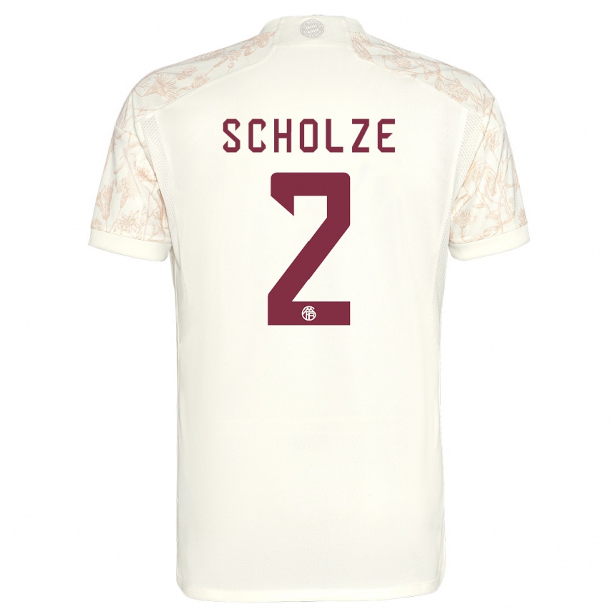 Hombre Fútbol Camiseta Max Scholze #2 Blanquecino Equipación Tercera 2023/24