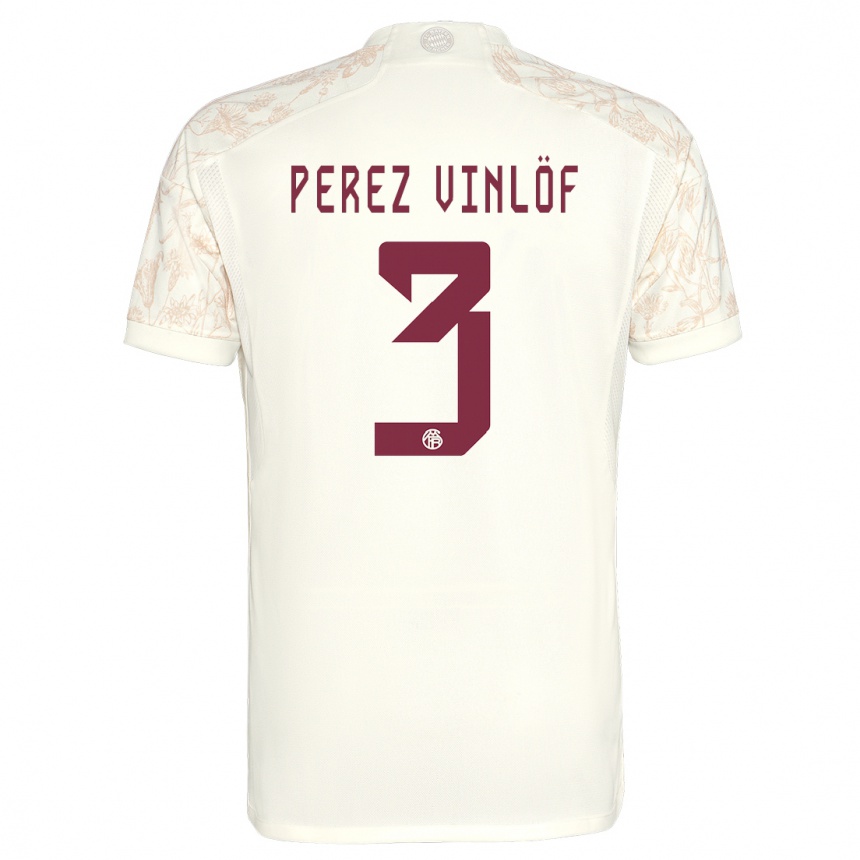 Hombre Fútbol Camiseta Matteo Perez Vinlöf #3 Blanquecino Equipación Tercera 2023/24