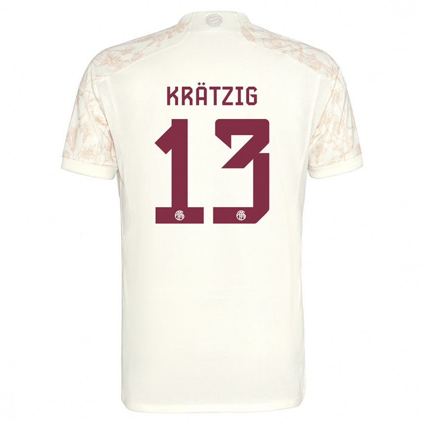 Hombre Fútbol Camiseta Frans Krätzig #13 Blanquecino Equipación Tercera 2023/24