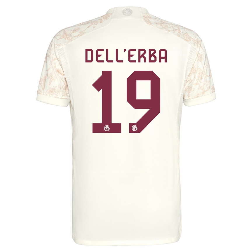 Hombre Fútbol Camiseta Davide Dell'erba #19 Blanquecino Equipación Tercera 2023/24