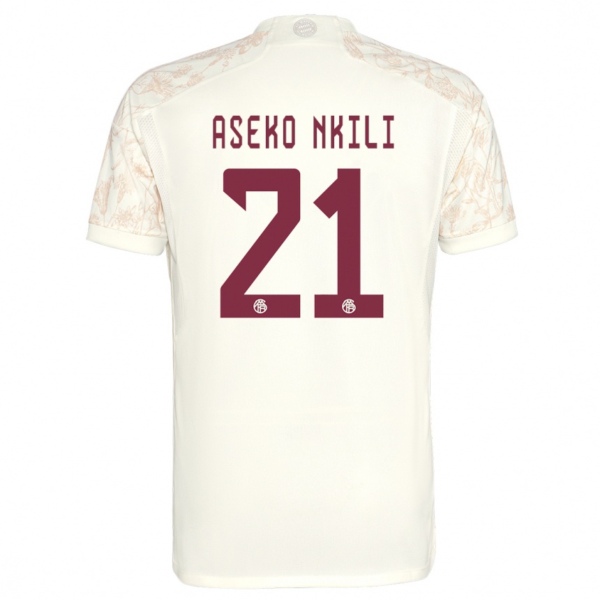 Hombre Fútbol Camiseta Noel Aseko Nkili #21 Blanquecino Equipación Tercera 2023/24