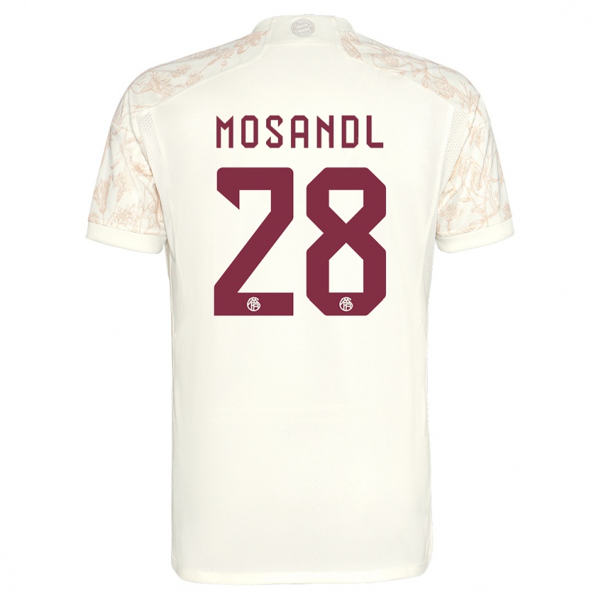 Hombre Fútbol Camiseta Moritz Mosandl #28 Blanquecino Equipación Tercera 2023/24