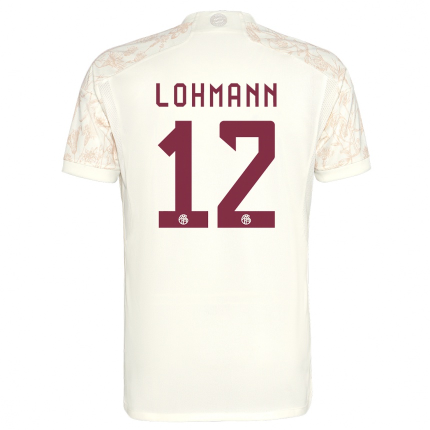 Hombre Fútbol Camiseta Sydney Lohmann #12 Blanquecino Equipación Tercera 2023/24