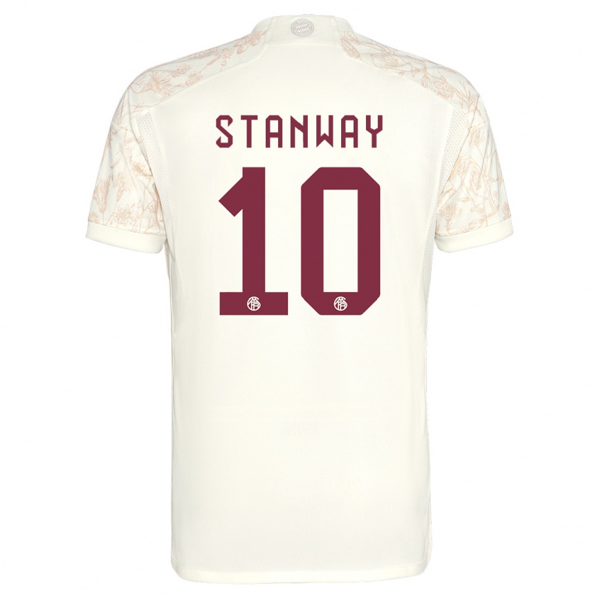 Hombre Fútbol Camiseta Georgia Stanway #10 Blanquecino Equipación Tercera 2023/24