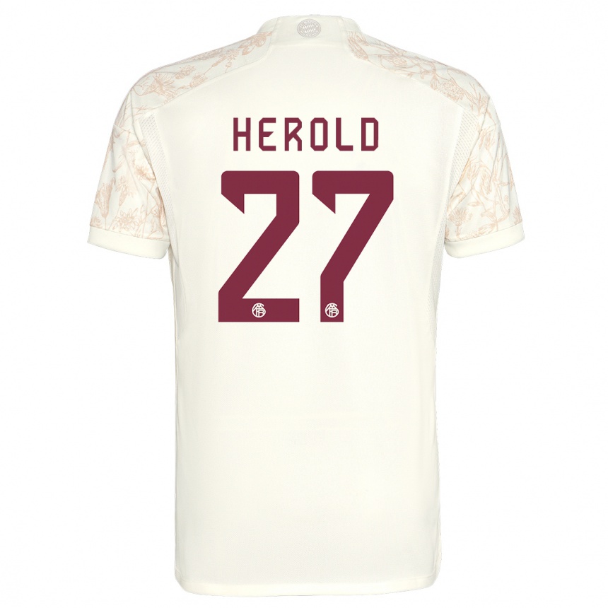 Hombre Fútbol Camiseta David Herold #27 Blanquecino Equipación Tercera 2023/24