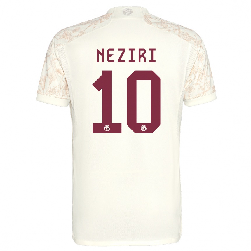 Hombre Fútbol Camiseta Behar Neziri #10 Blanquecino Equipación Tercera 2023/24