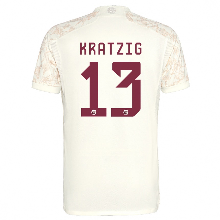 Hombre Fútbol Camiseta Frans Kratzig #13 Blanquecino Equipación Tercera 2023/24