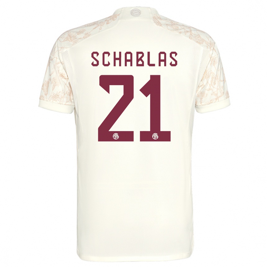 Hombre Fútbol Camiseta Matteo Schablas #21 Blanquecino Equipación Tercera 2023/24