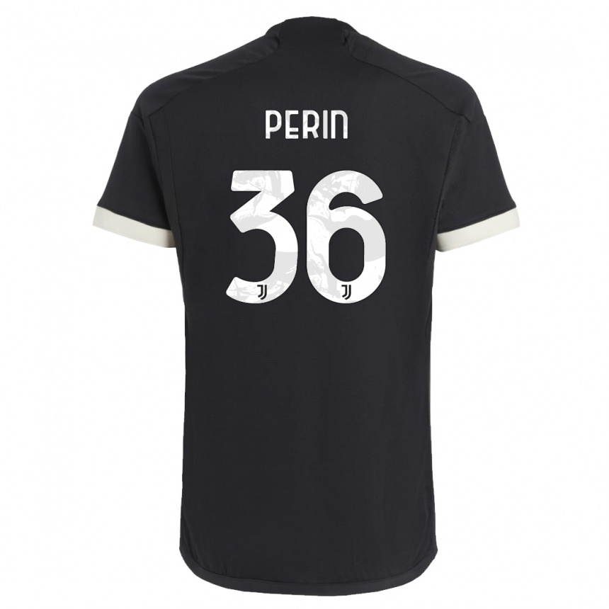 Hombre Fútbol Camiseta Mattia Perin #36 Negro Equipación Tercera 2023/24