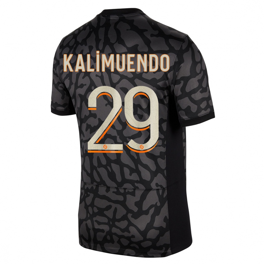 Hombre Fútbol Camiseta Arnaud Kalimuendo #29 Negro Equipación Tercera 2023/24