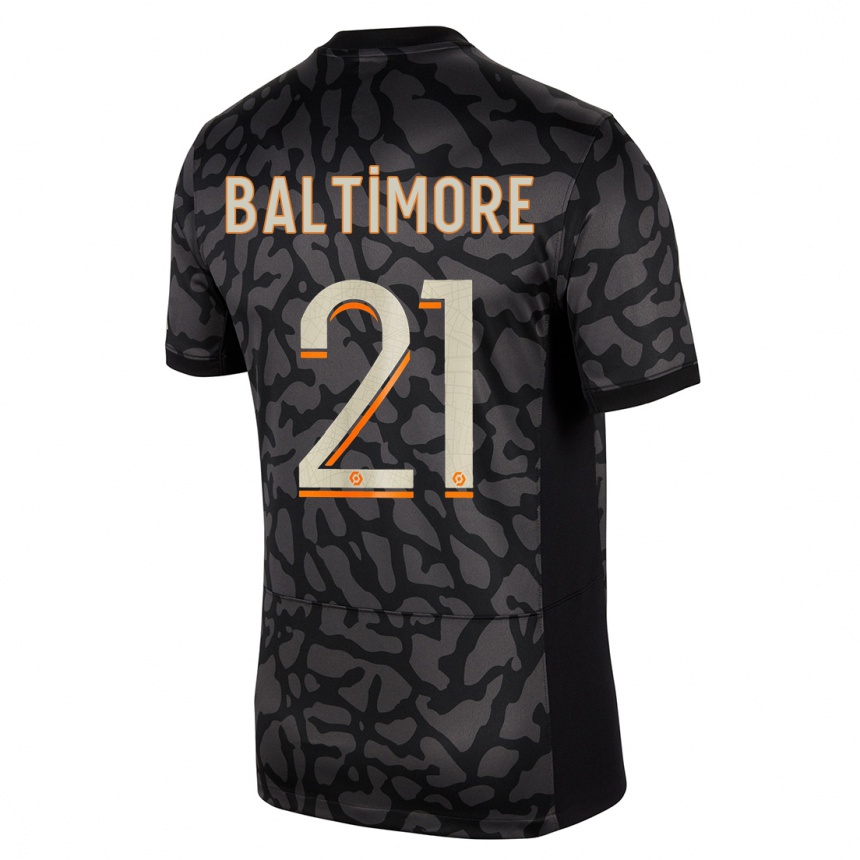 Hombre Fútbol Camiseta Sandy Baltimore #21 Negro Equipación Tercera 2023/24