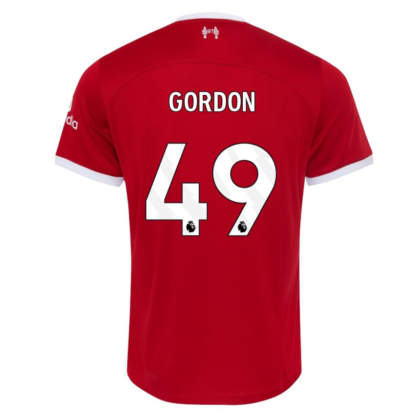 Mujer Fútbol Camiseta Kaide Gordon #49 Rojo 1ª Equipación 2023/24