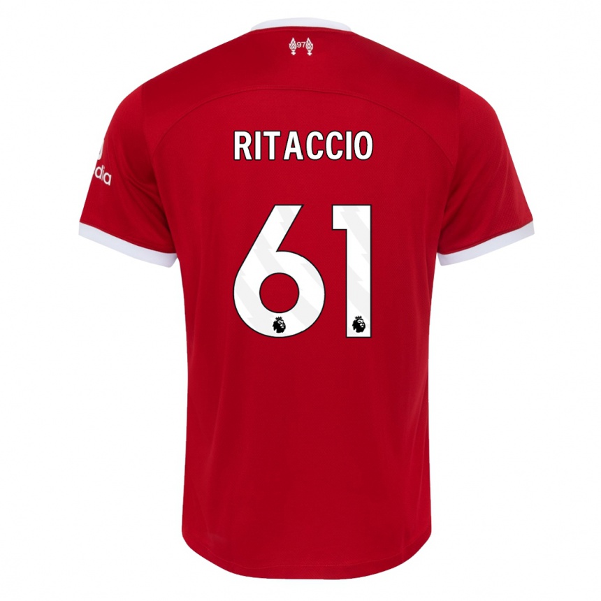 Mujer Fútbol Camiseta Matteo Ritaccio #61 Rojo 1ª Equipación 2023/24