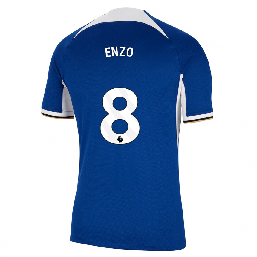 Mujer Fútbol Camiseta Enzo Fernandez #8 Azul 1ª Equipación 2023/24