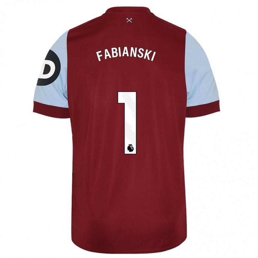 Mujer Fútbol Camiseta Lukasz Fabianski #1 Granate 1ª Equipación 2023/24