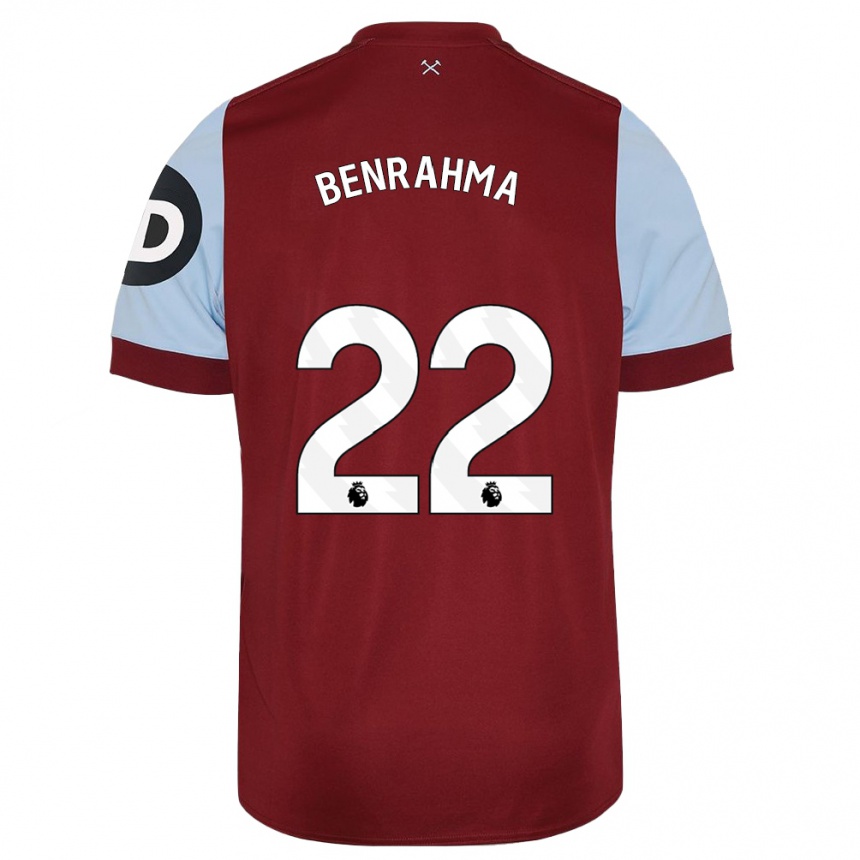 Mujer Fútbol Camiseta Said Benrahma #22 Granate 1ª Equipación 2023/24