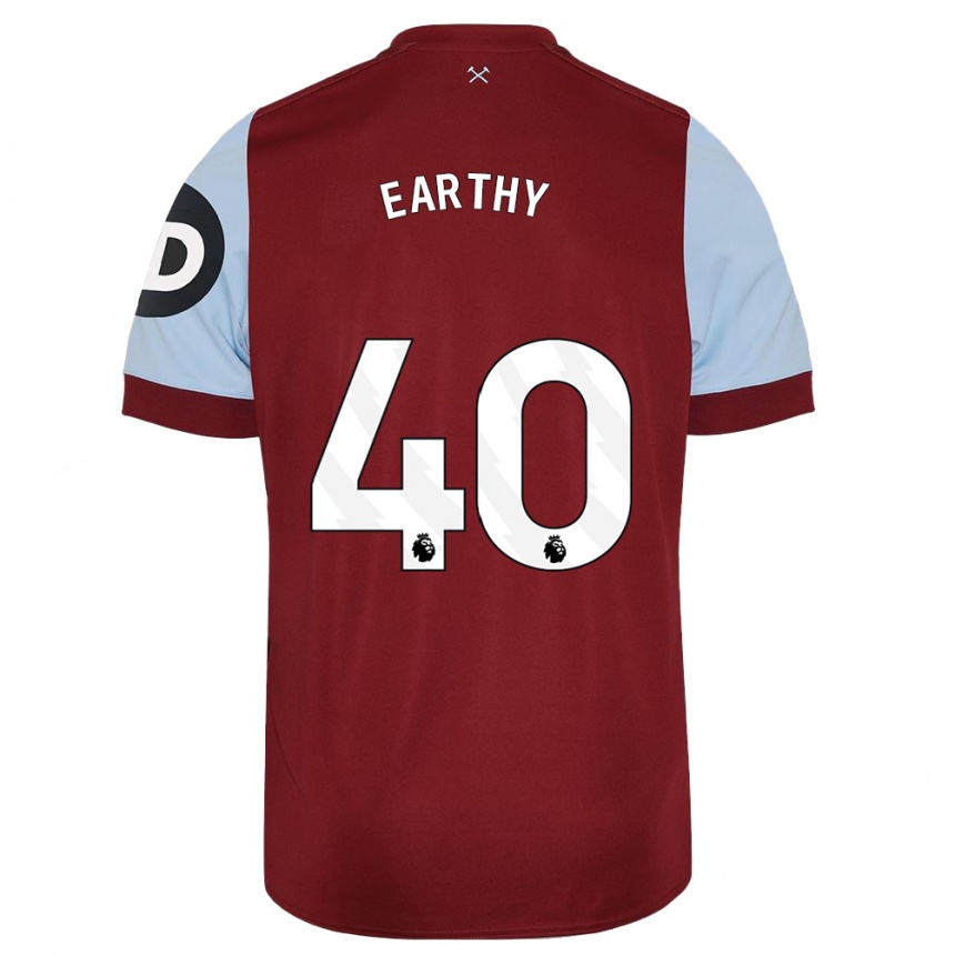 Mujer Fútbol Camiseta George Earthy #40 Granate 1ª Equipación 2023/24