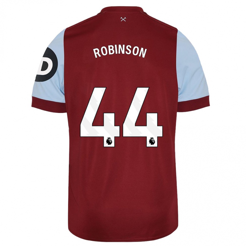 Mujer Fútbol Camiseta Junior Robinson #44 Granate 1ª Equipación 2023/24